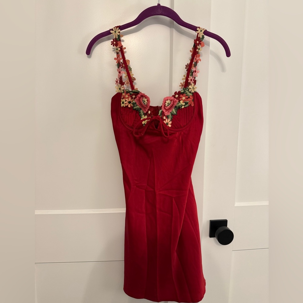 Hello Molly Red Floral Mini Dress